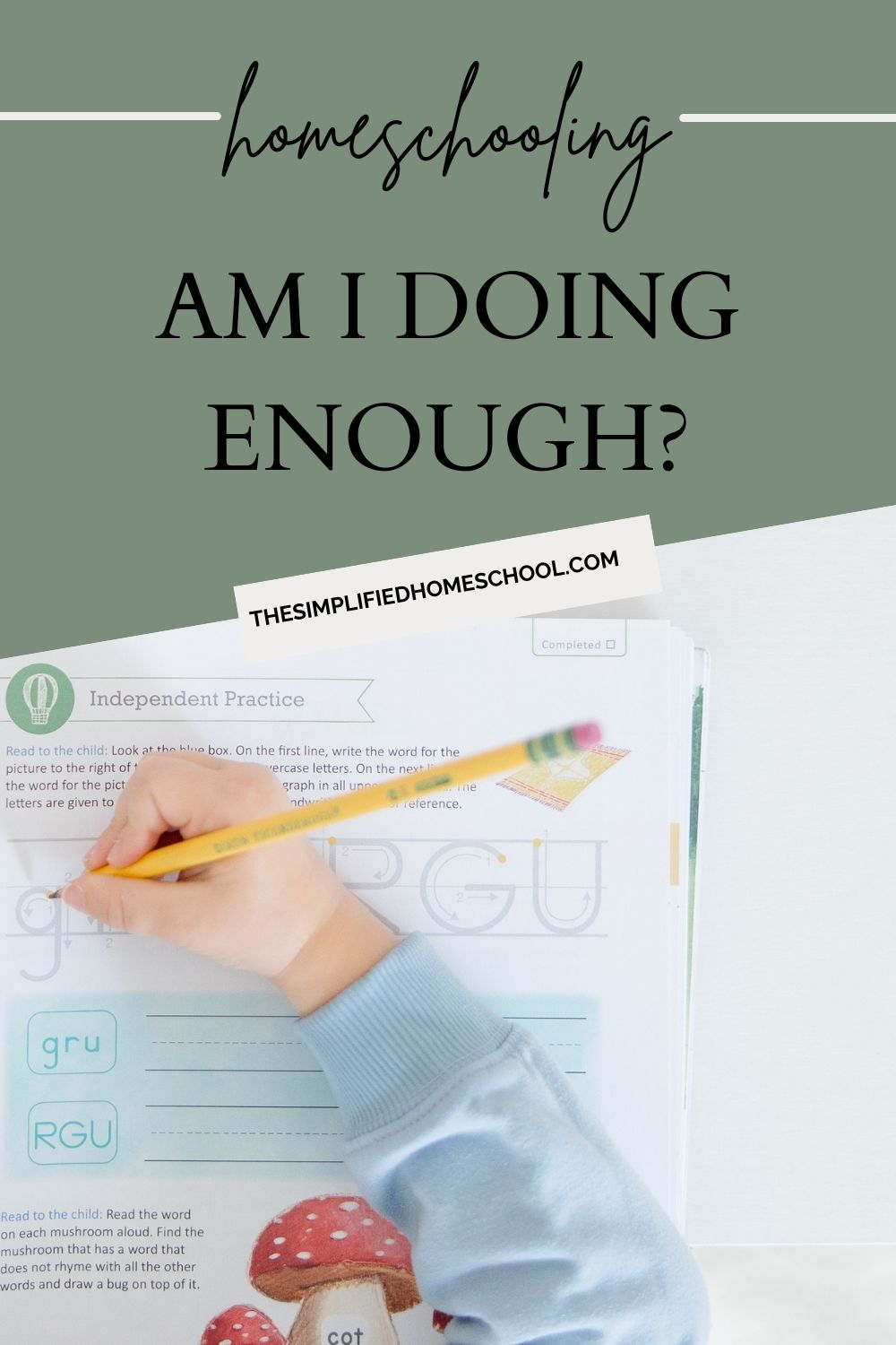 am I doing enough homeschooling